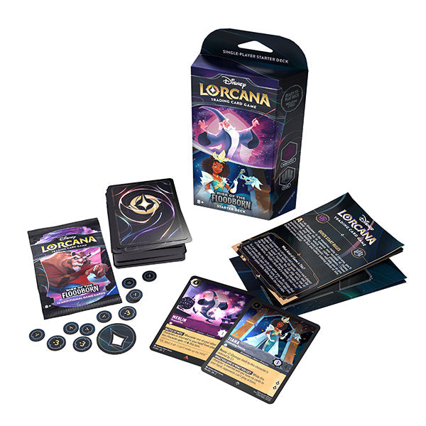 Disney Lorcana: Rise of the Floodborn - Starter Deck (Amethyst & Steel)