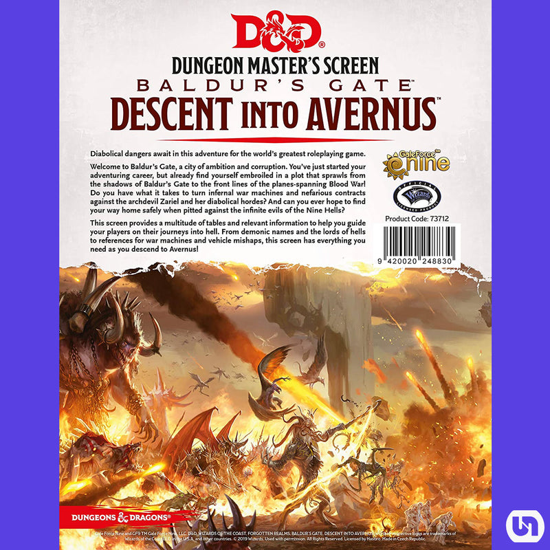 Dungeons & Dragons 5E: Screen - Descent into Avernus
