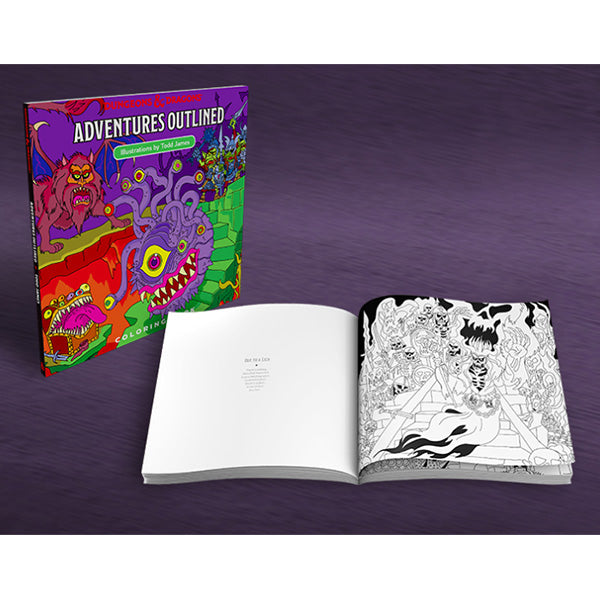 Dungeons & Dragons: Adventures Outlined Coloring Book