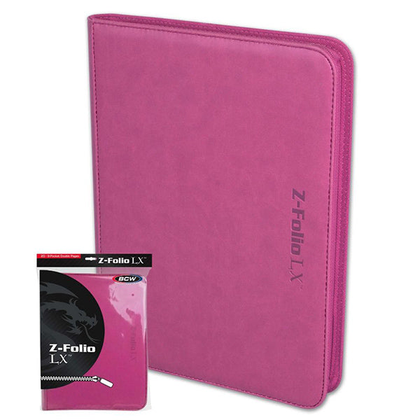 Portfolio: 9-Pocket Zippered LX- Pink