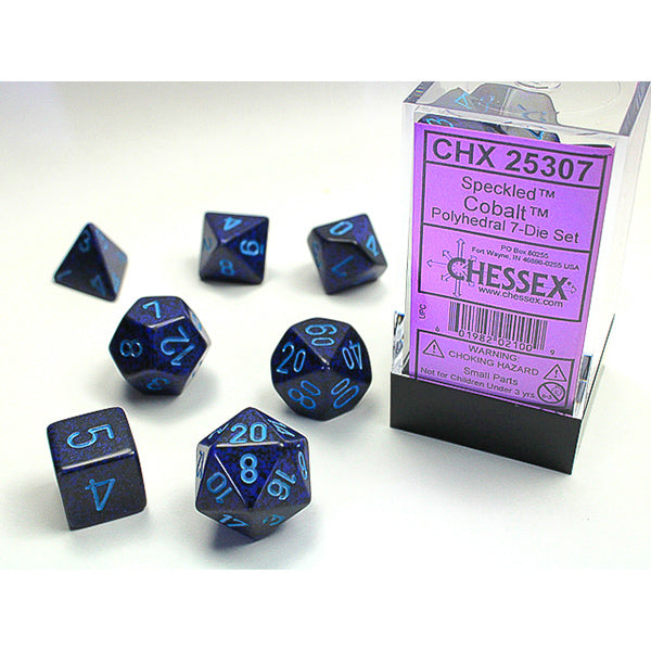 Chessex: 7-Die Set Speckled: Cobalt