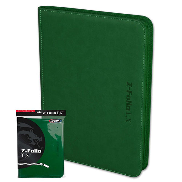 Portfolio: 9-Pocket Zippered LX- Green