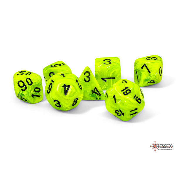 7-Die Set Mega-Hedrals Vortex: Bright Green/Black