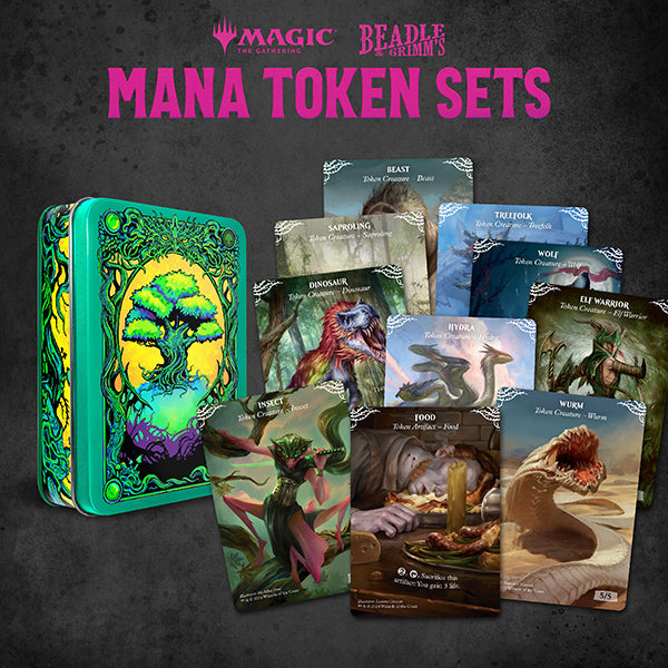 MTG: Token Set- Green Mana Metal Token Set