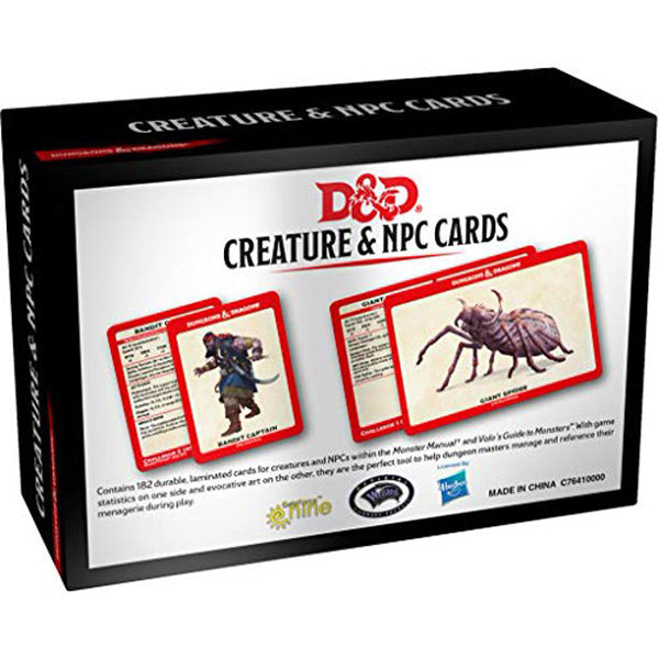 Dungeons & Dragons 5E: Spellbook Cards - Creatures & NPCs Deck