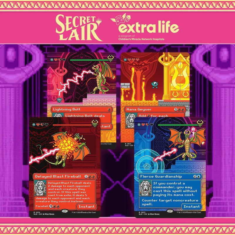Secret Lair Drop: Pixel Perfect: Extra Life 2024 - Rainbow Foil Edition