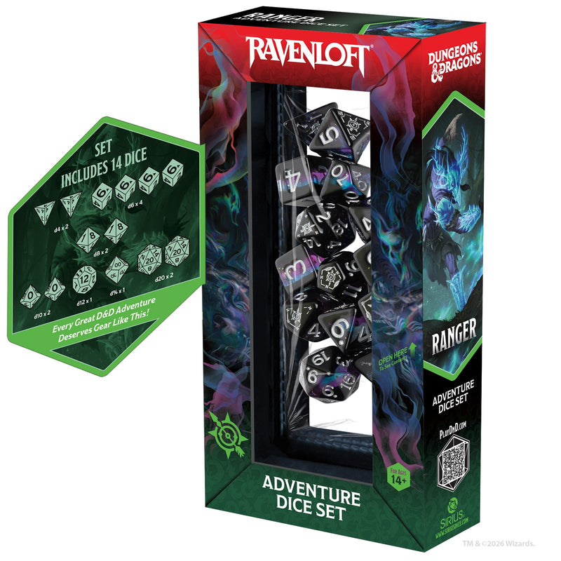 D&D Adventure Dice - Ranger: Black, Blue
