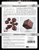 10d6 Game of Thrones: Targaryen Dice Set