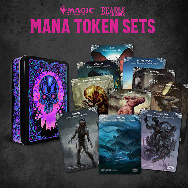 MTG: Token Set- Black Mana Metal Token Set