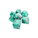 7-Die Set Mega-Hedrals Marble: Oxi-Copper/White