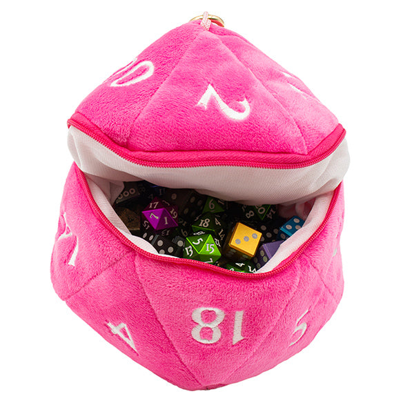 Ultra PRO: Dice Bag - Plush D20 (Hot Pink/White)