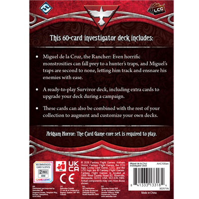 Arkham Horror: The Card Game - Miguel de la Cruz Investigator Deck