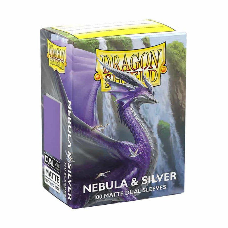 DRAGON SHIELD SLEEVES: MATTE DUAL: NEBULA AND SILVER (100CT)