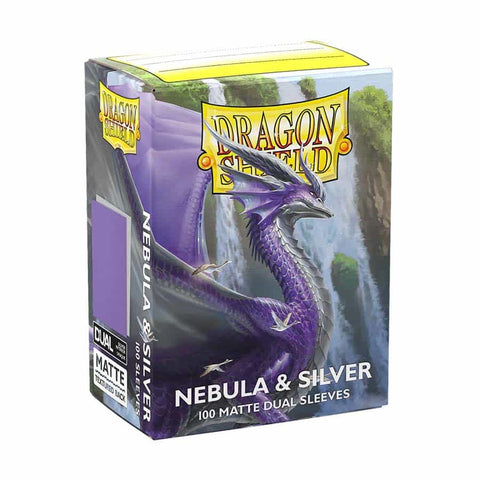 DRAGON SHIELD SLEEVES: MATTE DUAL: NEBULA AND SILVER (100CT)