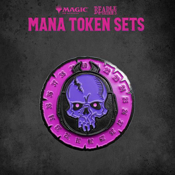 MTG: Token Set- Black Mana Metal Token Set