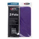 BCW SUPPLIES: Z-FOLIO 9-POCKET ALBUM: PURPLE