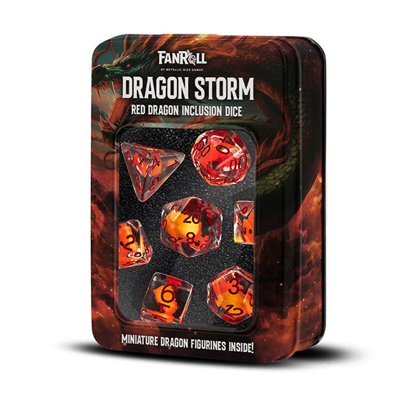 MTD: 7-Die Set Resin Dragon Storm Inclusion: Red Dragon