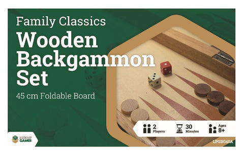 LPG Classics: Wooden Folding Backgammon Case 45cm