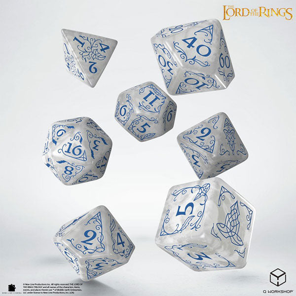 7-Die Set: The Lord of the Rings- Rivendell Dice Set- Stone