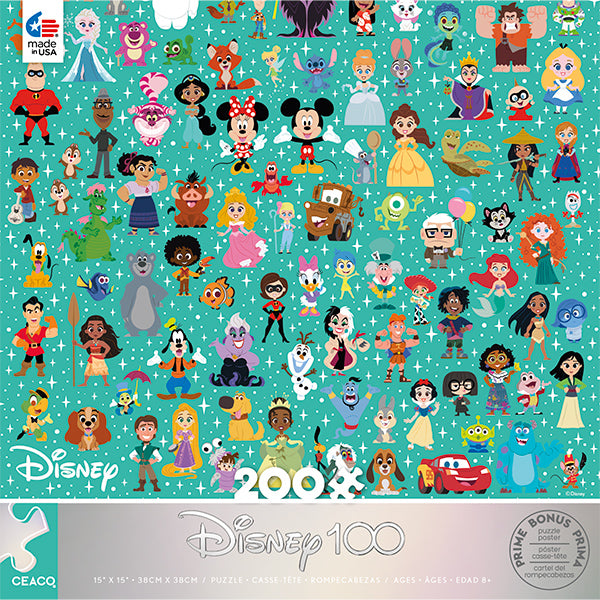 Disney: 100 Years of Wonder: Let's Celebrate Puzzle (200 Piece)