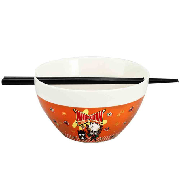 Sanrio X My Hero Academia Badtz & Maru Ceramic Ramen Bowl with Chopsticks
