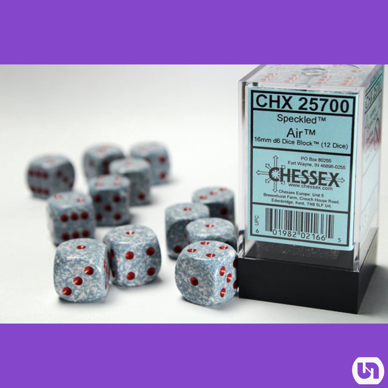 Chessex: 16mm d6 Dice Block - Speckled Air 12ct