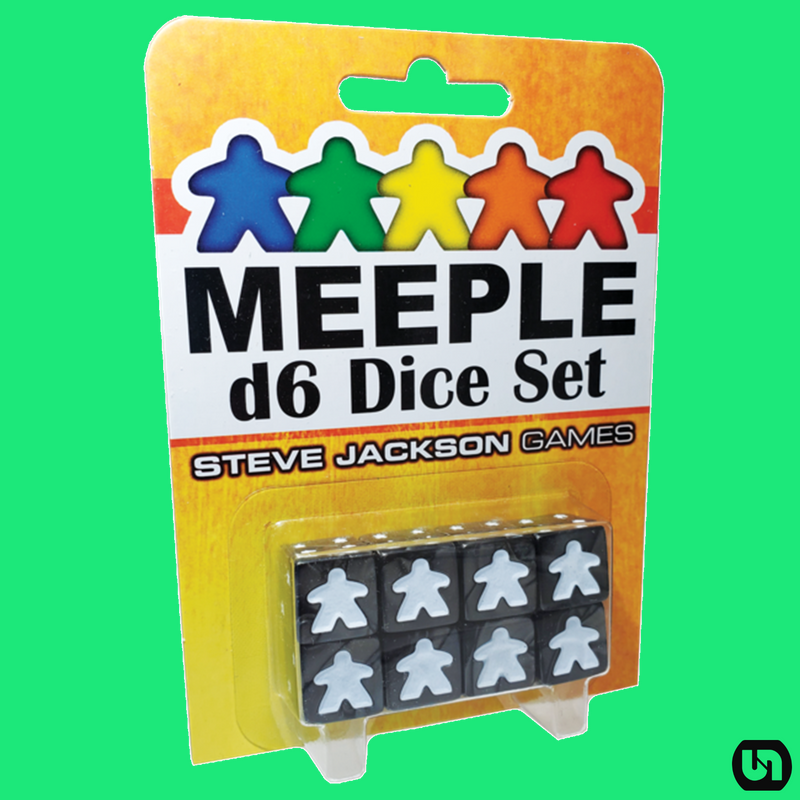 Meeple: 16mm d6 Dice Set - Black