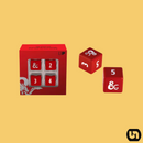 Ultra Pro: Dungeons & Dragons - D6 Dice Set - Heavy Metal Red/White