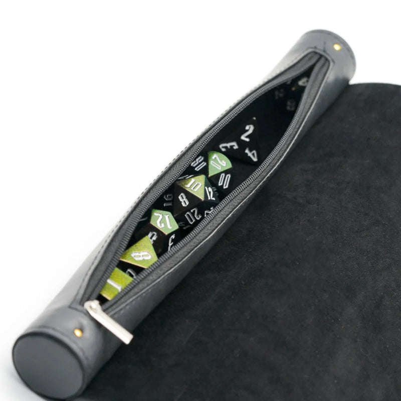 Foam Brain Games: Black Roll Up Leatherette Dice Mat