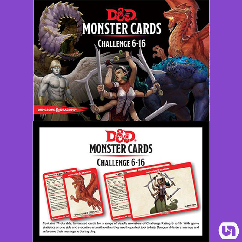 Dungeons & Dragons 5E: Monster Cards - Challenge 6-16 Deck