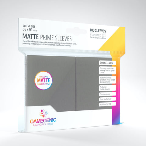 Gamegenic: Matte Prime Sleeves - Gray