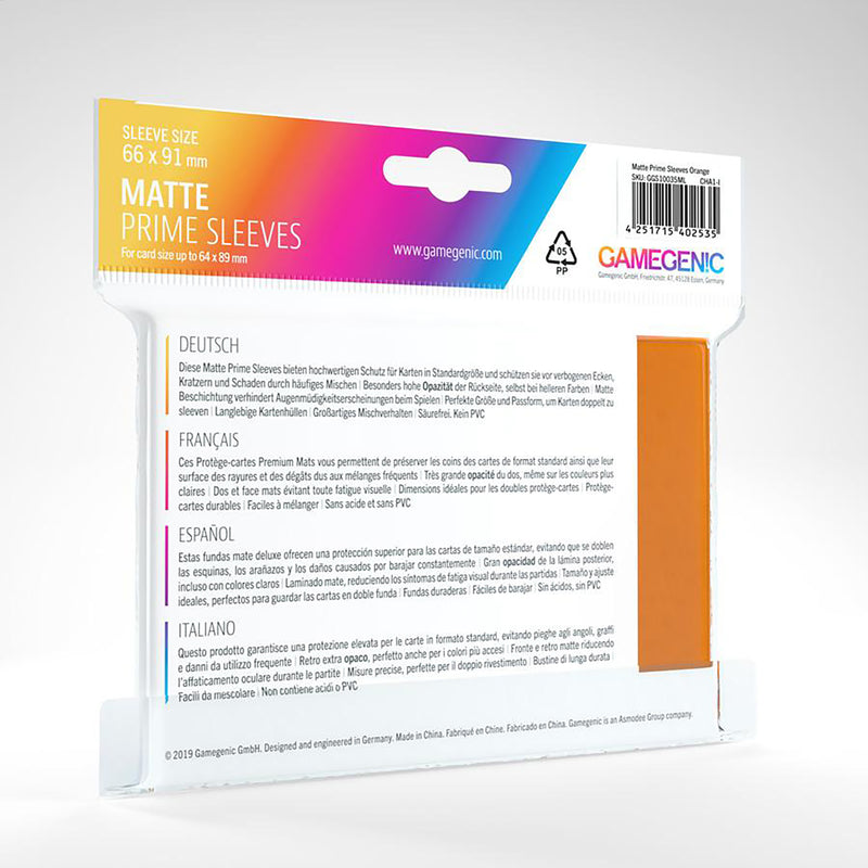 Gamegenic: Matte Prime Sleeves 100ct - Orange