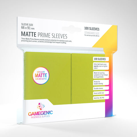 Gamegenic: Matte Prime Sleeves 100ct - Lime