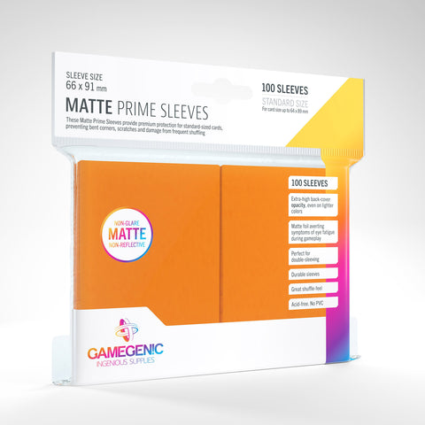 Gamegenic: Matte Prime Sleeves 100ct - Orange