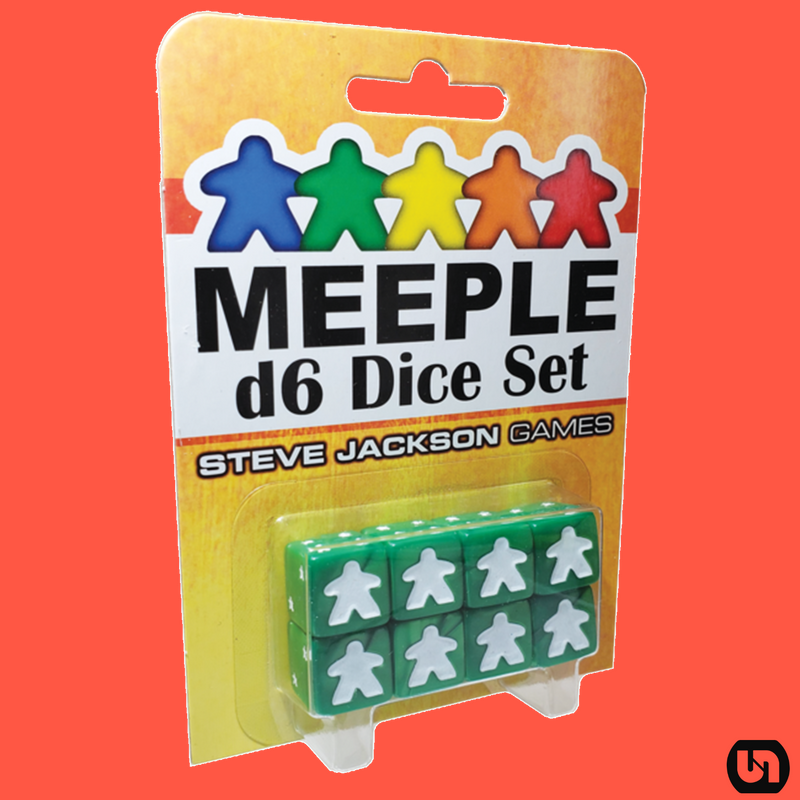 Meeple: 16mm d6 Dice Set - Green
