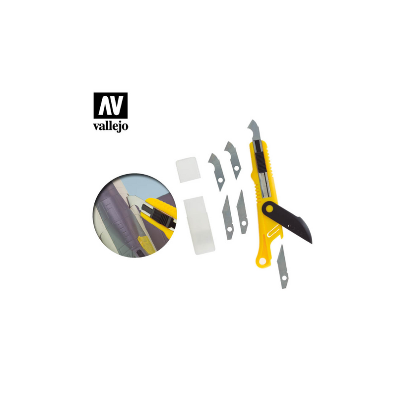 Vallejo: Plastic Cutter Scriber Tool & 5 Spare Blades