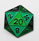 Foam Brain Games: Green D20 Enamel Pin